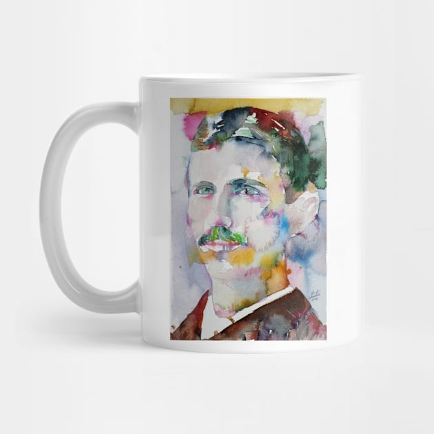 NIKOLA TESLA watercolor portrait .3 by lautir